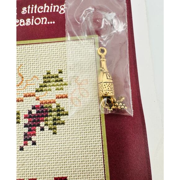 Wine Cheese Board Happy Hour Cocktails Martini Cross Stitch Chart Pattern Lot - Picture 3 of 8